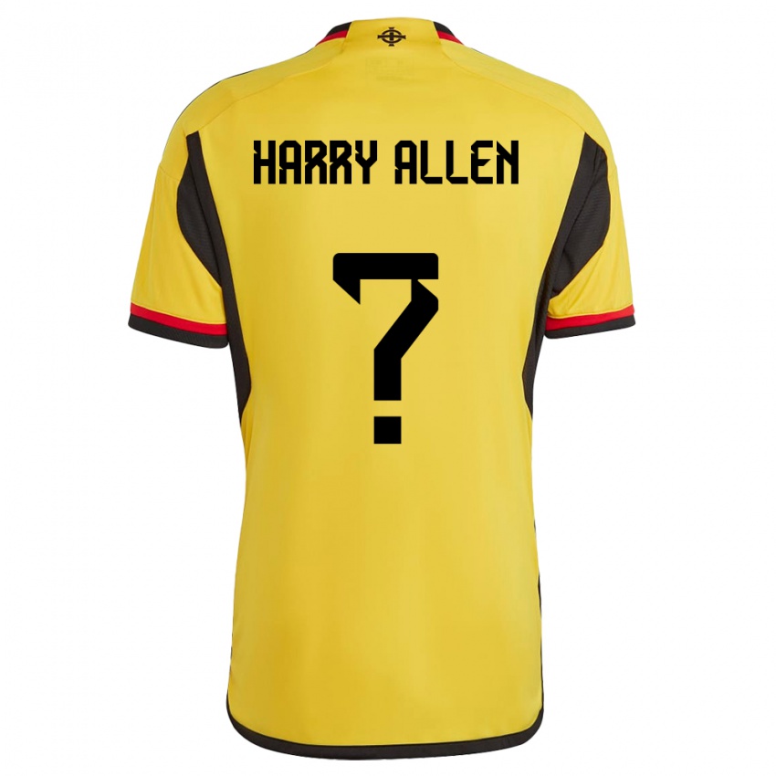 Kinder Nordirland Harry Allen #0 Weiß Auswärtstrikot Trikot 24-26 T-Shirt