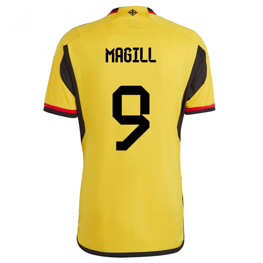 Kinder Nordirland Simone Magill #9 Weiß Auswärtstrikot Trikot 24-26 T-Shirt