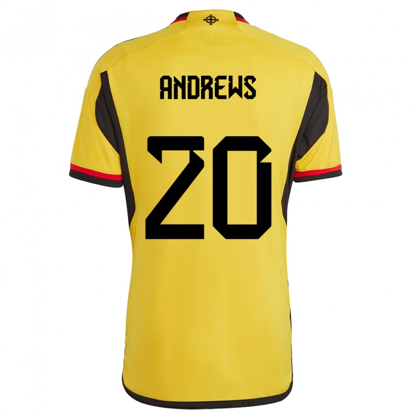 Kinder Nordirland Joely Andrews #20 Weiß Auswärtstrikot Trikot 24-26 T-Shirt