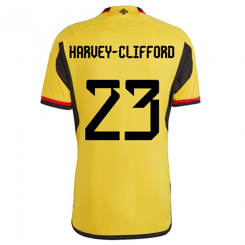 Kinder Nordirland Maddy Harvey-Clifford #23 Weiß Auswärtstrikot Trikot 24-26 T-Shirt