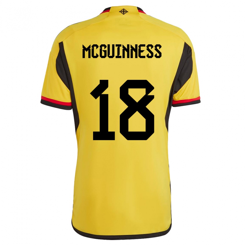 Kinder Nordirland Caitlin Mcguinness #18 Weiß Auswärtstrikot Trikot 24-26 T-Shirt