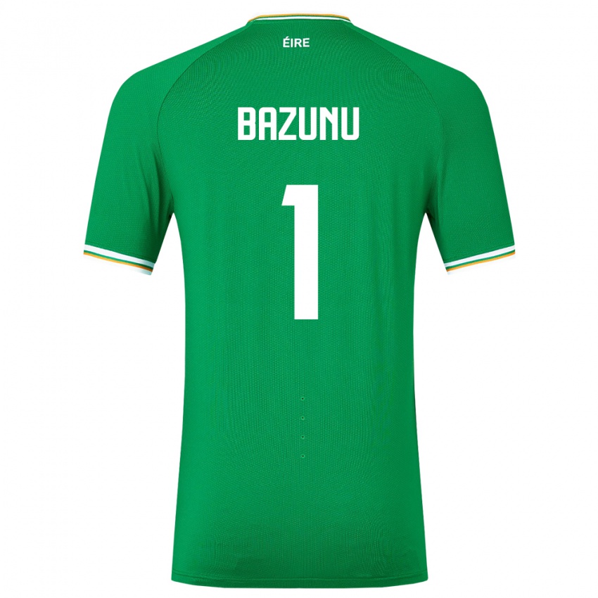 Herren Irische Gavin Bazunu #1 Grün Heimtrikot Trikot 24-26 T-Shirt