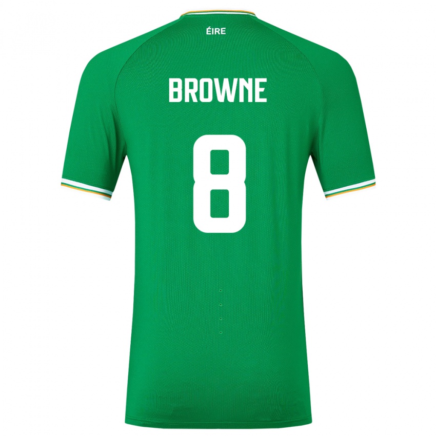 Herren Irische Alan Browne #8 Grün Heimtrikot Trikot 24-26 T-Shirt