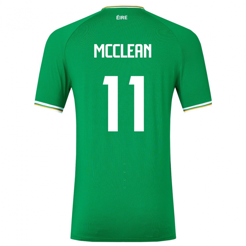 Herren Irische James Mcclean #11 Grün Heimtrikot Trikot 24-26 T-Shirt