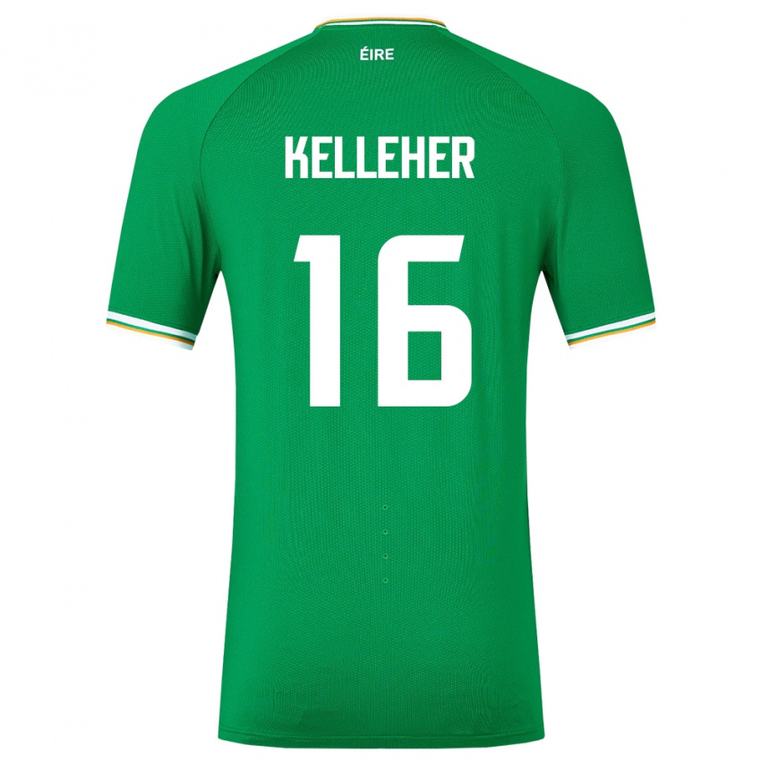 Herren Irische Caoimhín Kelleher #16 Grün Heimtrikot Trikot 24-26 T-Shirt