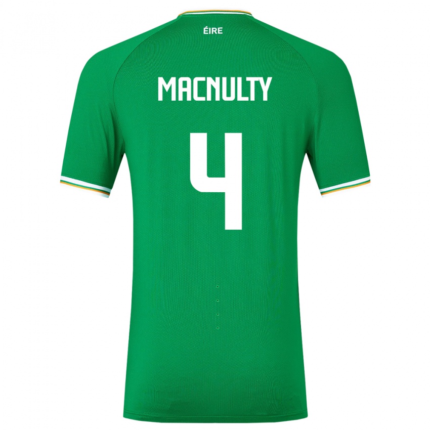 Herren Irische Anselmo García Macnulty #4 Grün Heimtrikot Trikot 24-26 T-Shirt
