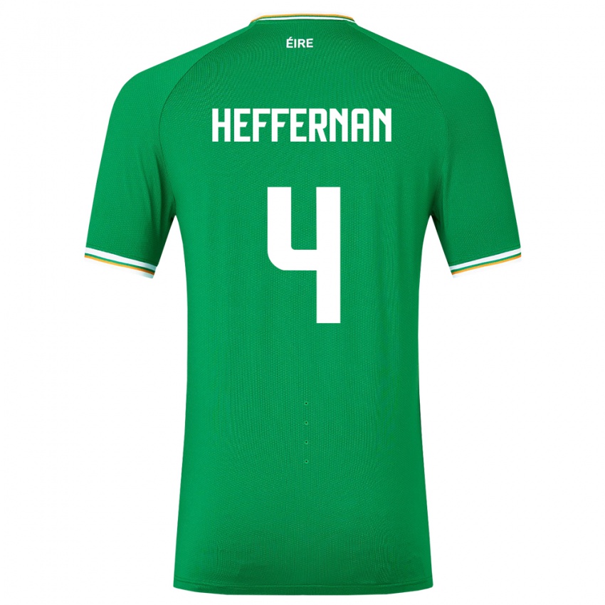 Herren Irische Cathal Heffernan #4 Grün Heimtrikot Trikot 24-26 T-Shirt