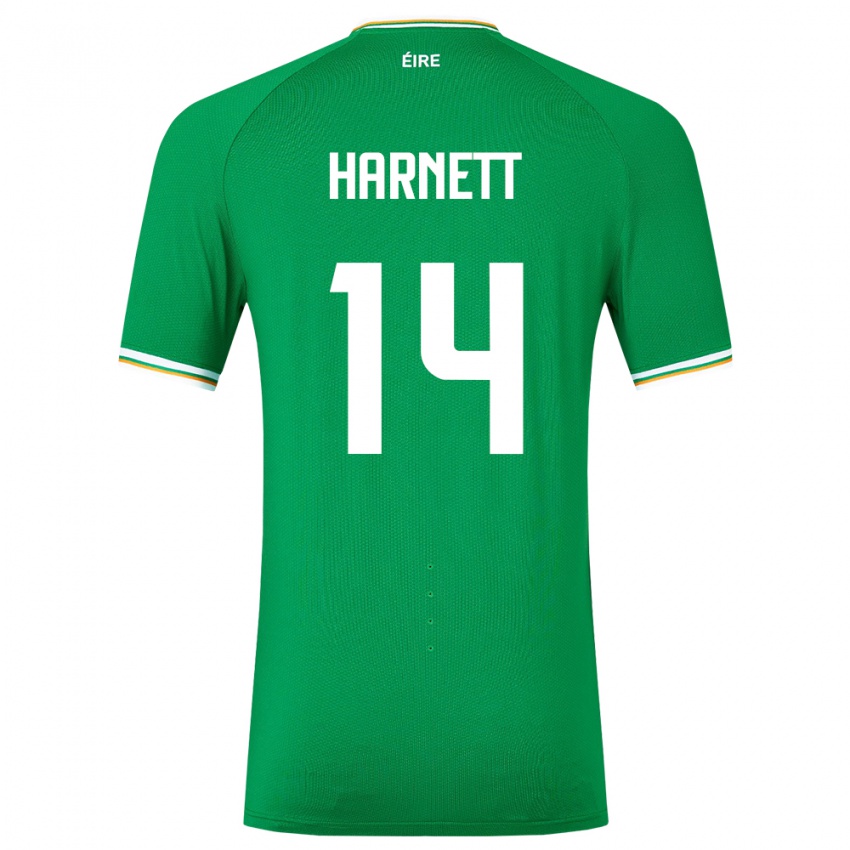 Herren Irische Kaylem Harnett #14 Grün Heimtrikot Trikot 24-26 T-Shirt