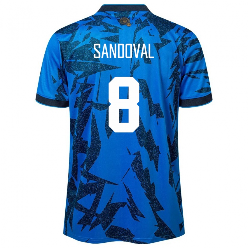 Herren El Salvador Emerson Sandoval #8 Blau Heimtrikot Trikot 24-26 T-Shirt