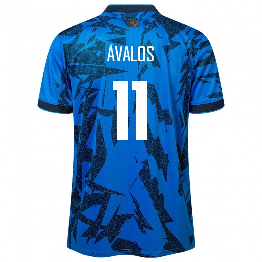 Herren El Salvador Raúl Ávalos #11 Blau Heimtrikot Trikot 24-26 T-Shirt