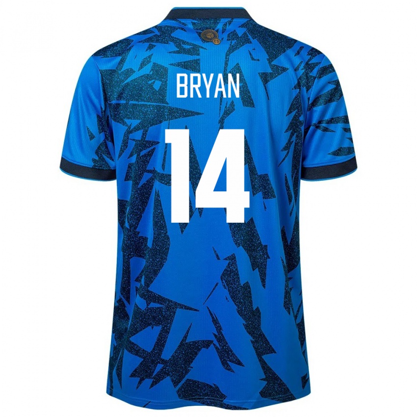 Herren El Salvador Bryan Vásquez #14 Blau Heimtrikot Trikot 24-26 T-Shirt