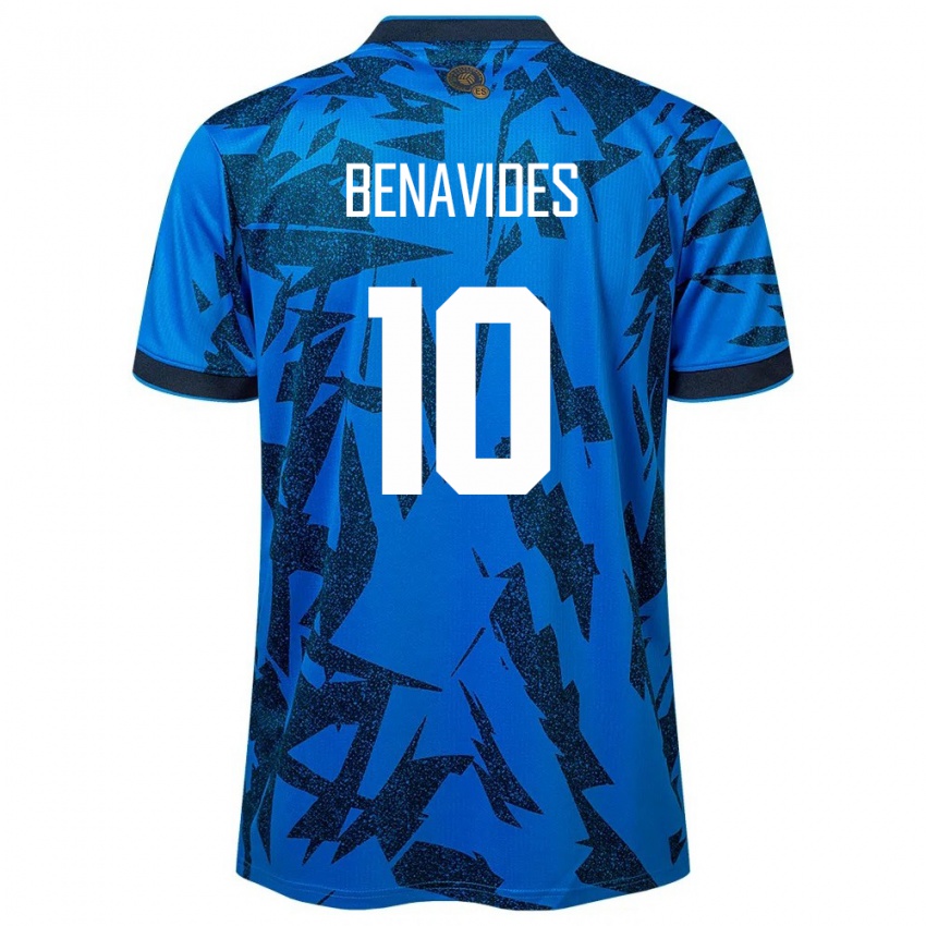 Herren El Salvador Matthew Benavides #10 Blau Heimtrikot Trikot 24-26 T-Shirt