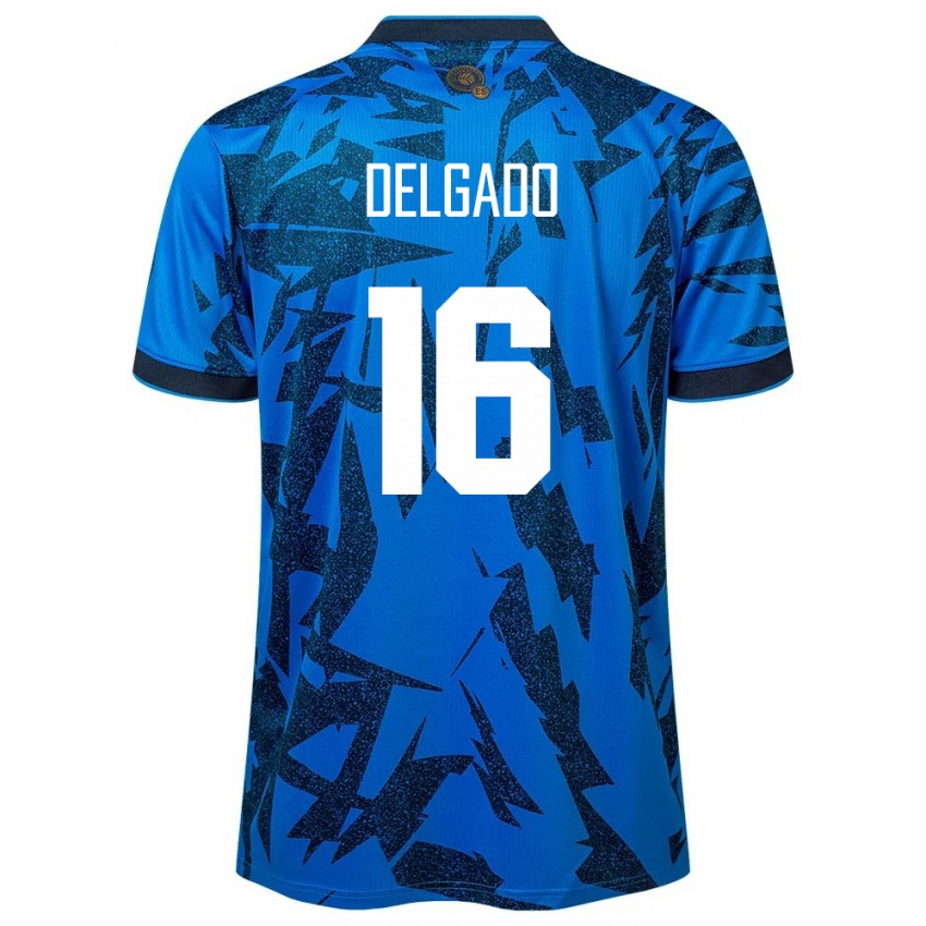Herren El Salvador Vasthy Delgado #16 Blau Heimtrikot Trikot 24-26 T-Shirt