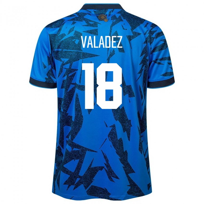 Herren El Salvador Samantha Valadez #18 Blau Heimtrikot Trikot 24-26 T-Shirt