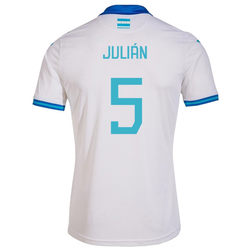 Herren Honduras Julián Martínez #5 Weiß Heimtrikot Trikot 24-26 T-Shirt