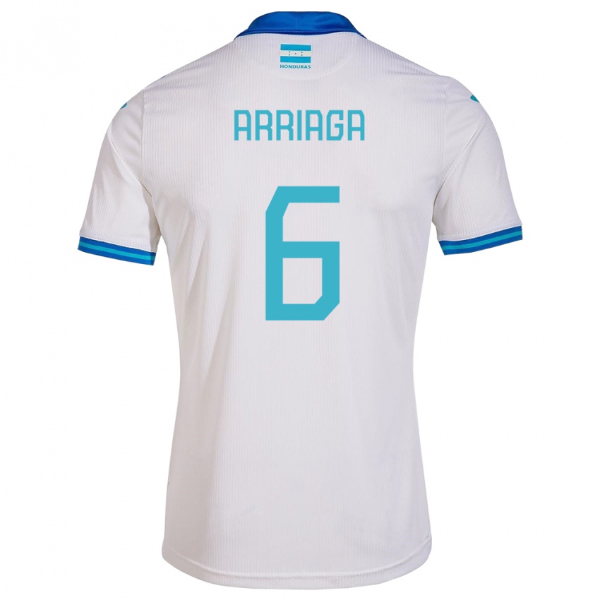 Herren Honduras Javier Arriaga #6 Weiß Heimtrikot Trikot 24-26 T-Shirt