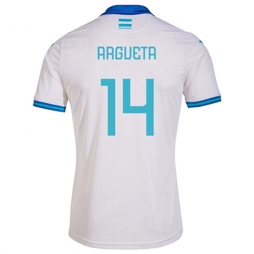 Herren Honduras Carlos Argueta #14 Weiß Heimtrikot Trikot 24-26 T-Shirt