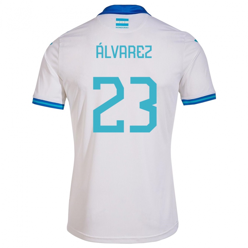 Herren Honduras Jorge Álvarez #23 Weiß Heimtrikot Trikot 24-26 T-Shirt