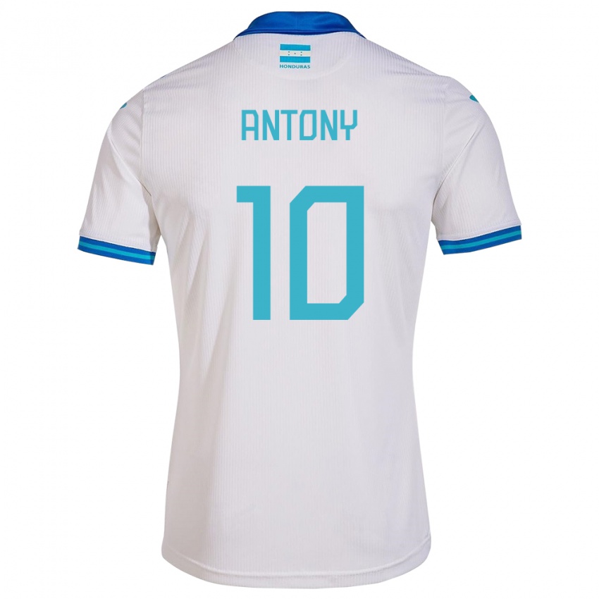 Herren Honduras Antony García #10 Weiß Heimtrikot Trikot 24-26 T-Shirt