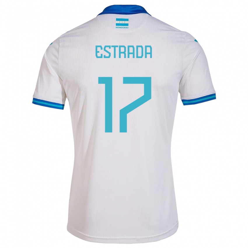 Herren Honduras Saúl Estrada #17 Weiß Heimtrikot Trikot 24-26 T-Shirt
