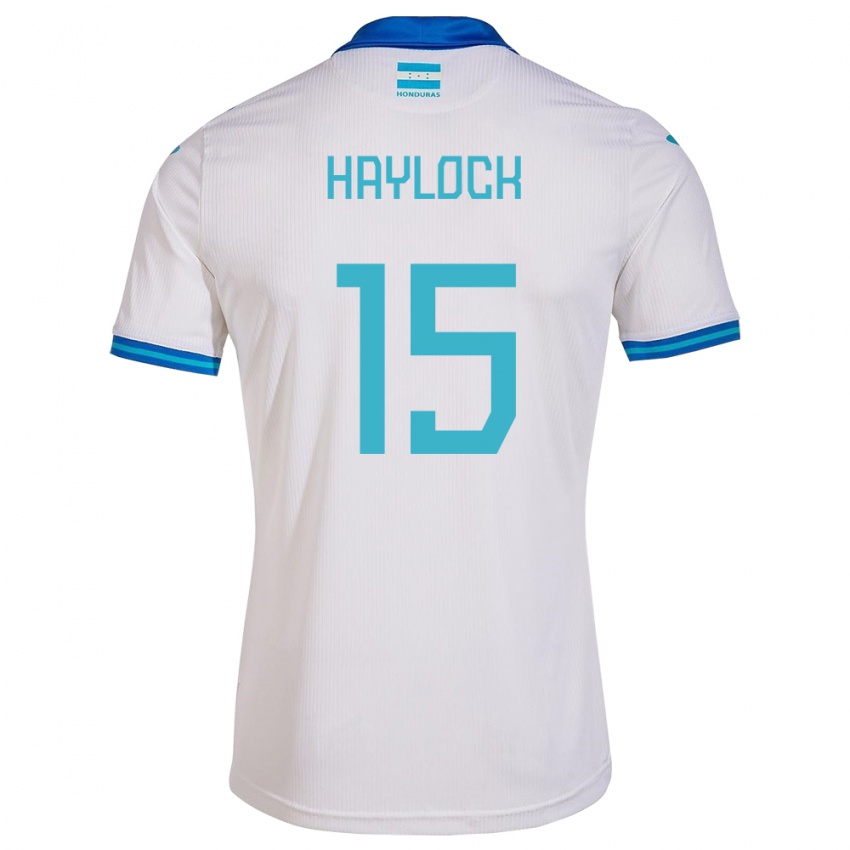 Herren Honduras Kendra Haylock #15 Weiß Heimtrikot Trikot 24-26 T-Shirt