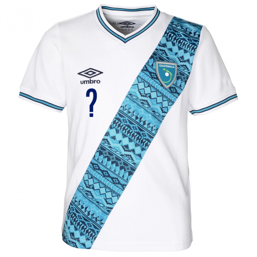 Herren Guatemala Ihren Namen #0 Weiß Heimtrikot Trikot 24-26 T-Shirt