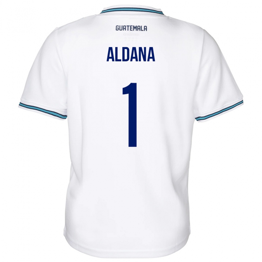Herren Guatemala David Aldana #1 Weiß Heimtrikot Trikot 24-26 T-Shirt