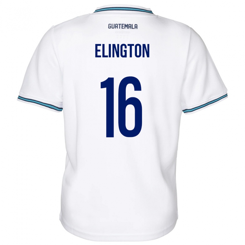 Herren Guatemala Elvi Elington #16 Weiß Heimtrikot Trikot 24-26 T-Shirt