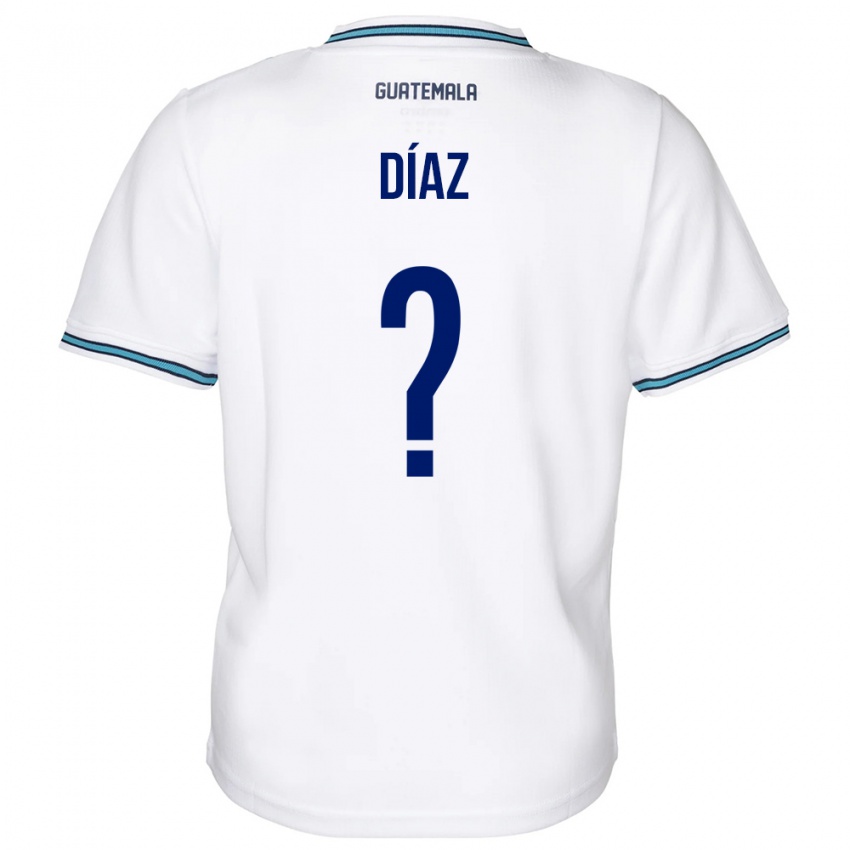 Herren Guatemala Hendryck Díaz #0 Weiß Heimtrikot Trikot 24-26 T-Shirt