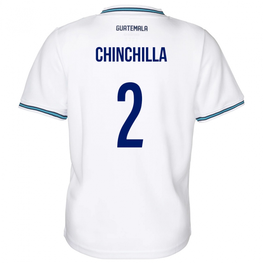 Herren Guatemala Nicolás Chinchilla #2 Weiß Heimtrikot Trikot 24-26 T-Shirt