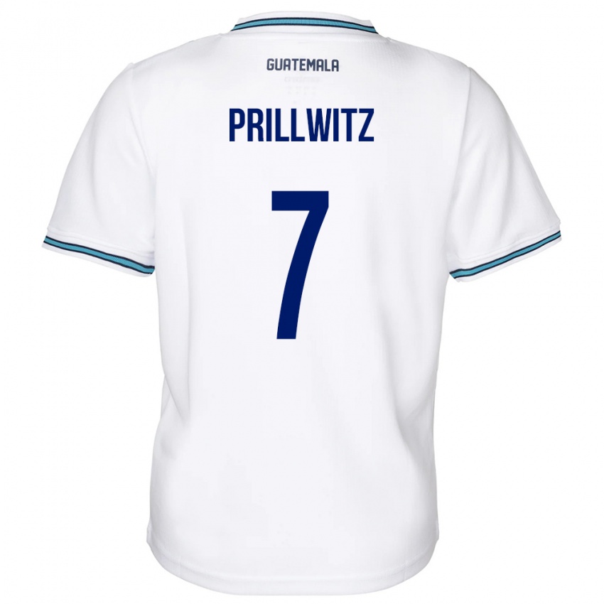 Herren Guatemala Héctor Prillwitz #7 Weiß Heimtrikot Trikot 24-26 T-Shirt