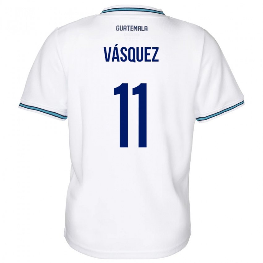 Herren Guatemala Gabino Vásquez #11 Weiß Heimtrikot Trikot 24-26 T-Shirt