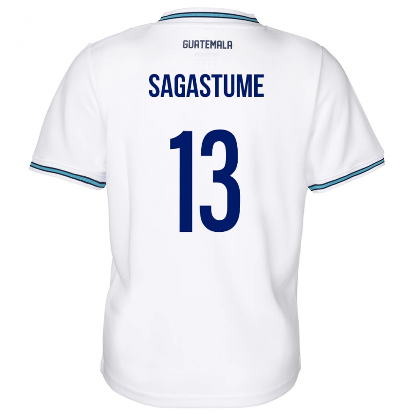 Herren Guatemala Selvin Sagastume #13 Weiß Heimtrikot Trikot 24-26 T-Shirt