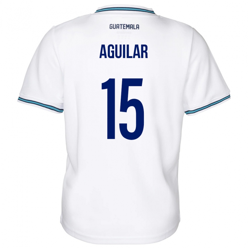 Herren Guatemala Carlos Aguilar #15 Weiß Heimtrikot Trikot 24-26 T-Shirt