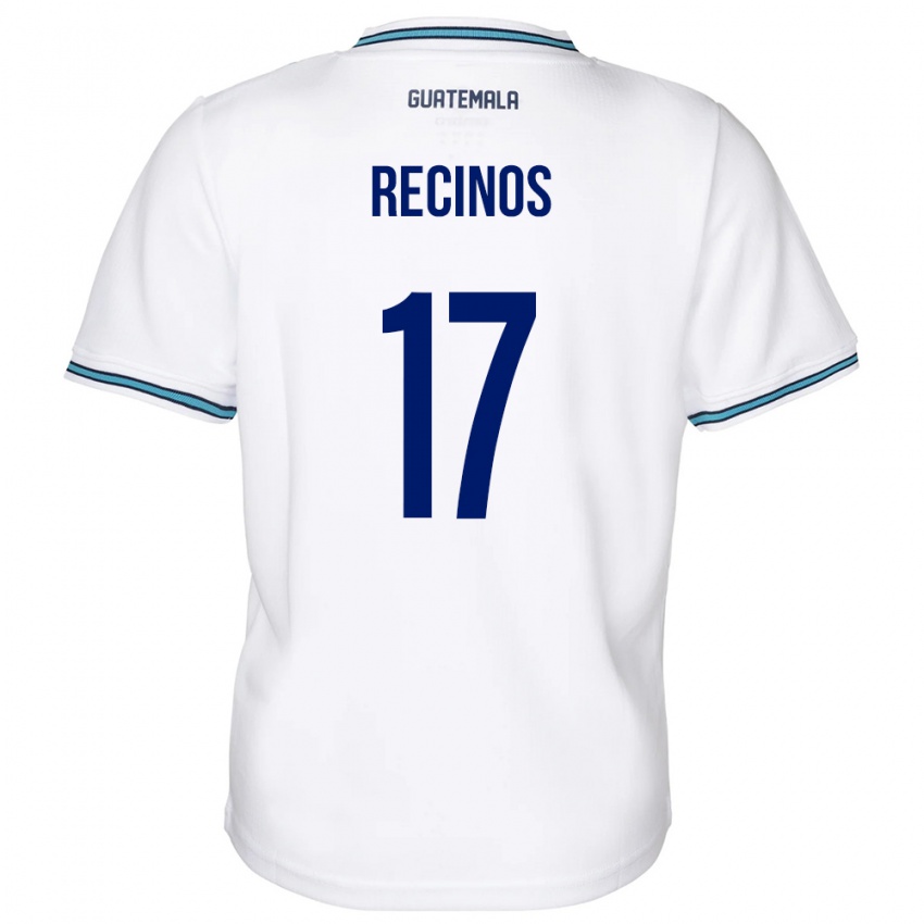 Herren Guatemala Antony Recinos #17 Weiß Heimtrikot Trikot 24-26 T-Shirt