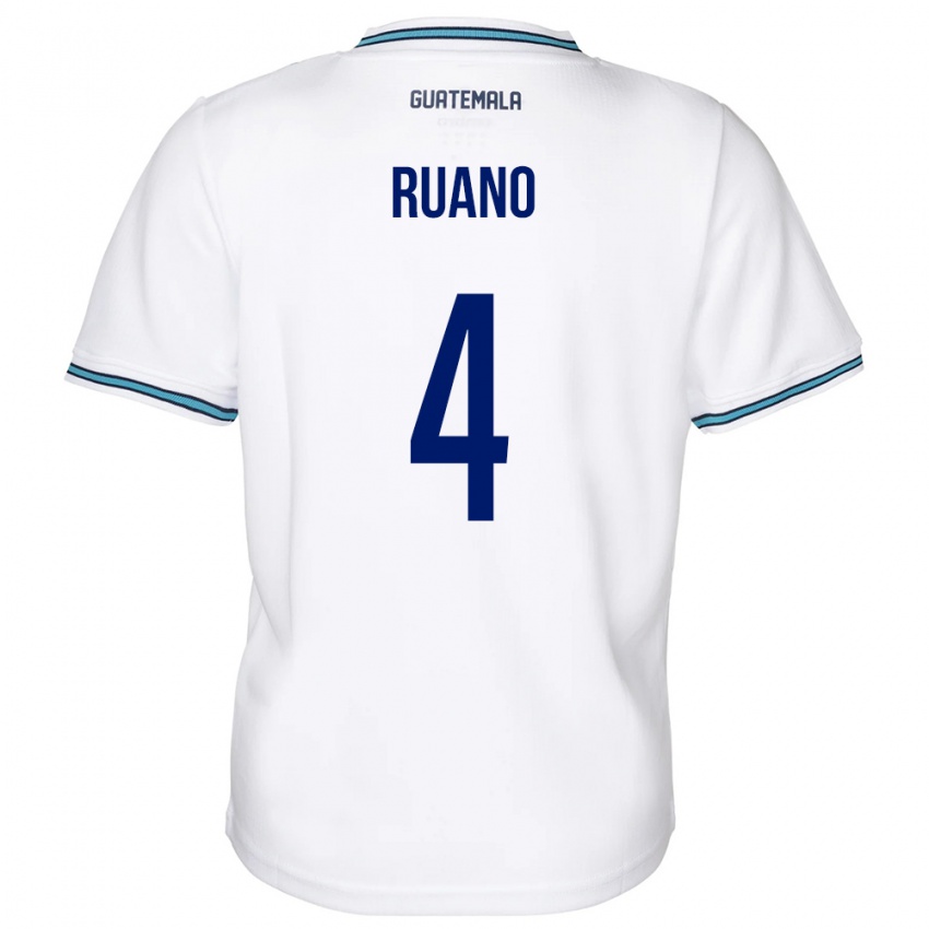 Herren Guatemala Michelle Ruano #4 Weiß Heimtrikot Trikot 24-26 T-Shirt