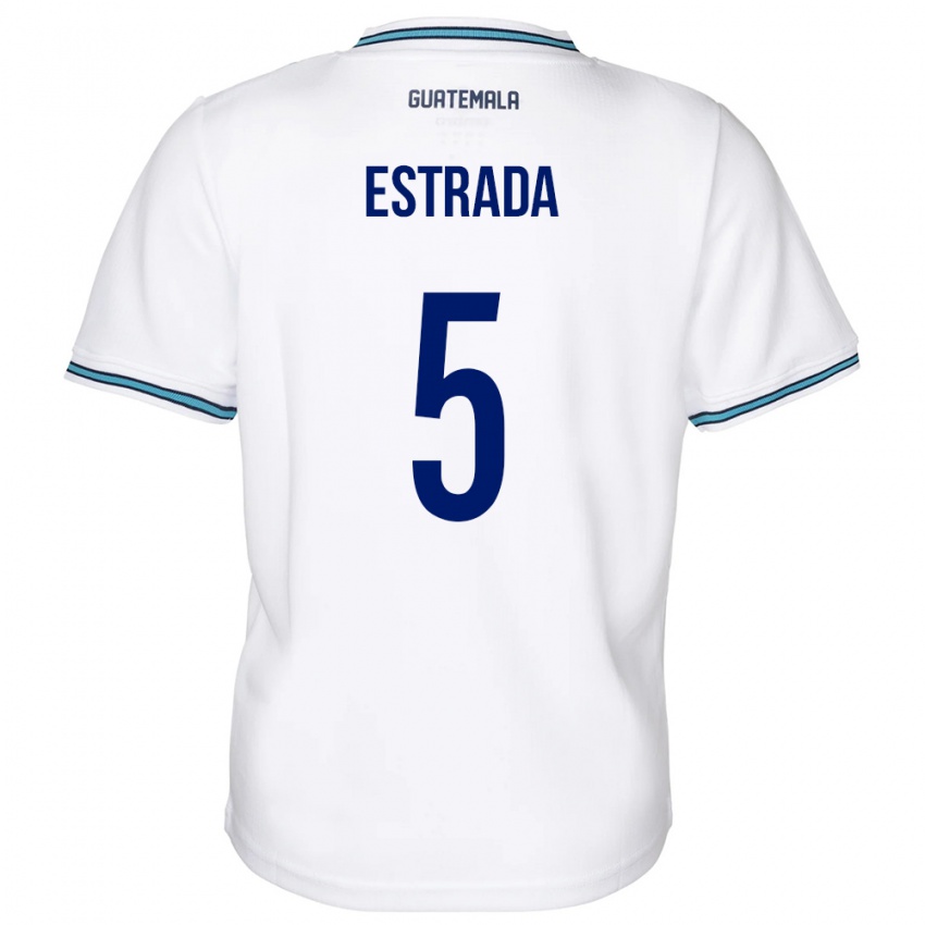 Herren Guatemala Elizabeth Estrada #5 Weiß Heimtrikot Trikot 24-26 T-Shirt