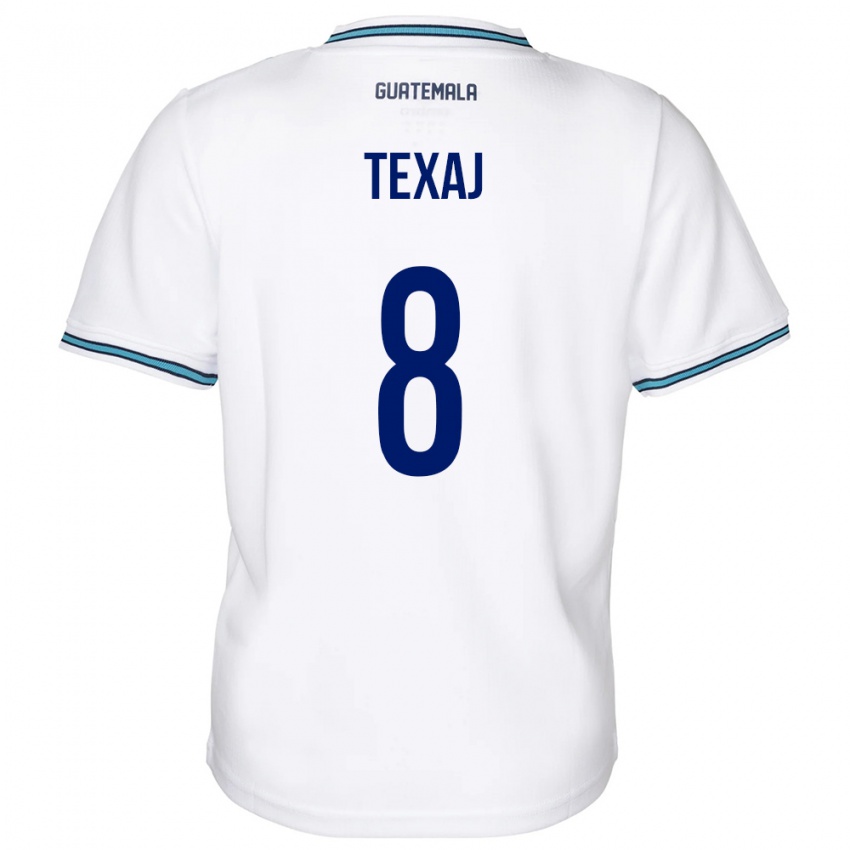 Herren Guatemala Elisa Texaj #8 Weiß Heimtrikot Trikot 24-26 T-Shirt