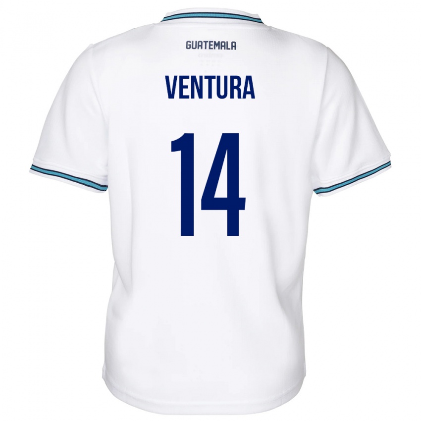 Herren Guatemala Madelyn Ventura #14 Weiß Heimtrikot Trikot 24-26 T-Shirt