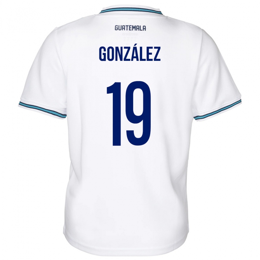 Herren Guatemala Karen González #19 Weiß Heimtrikot Trikot 24-26 T-Shirt