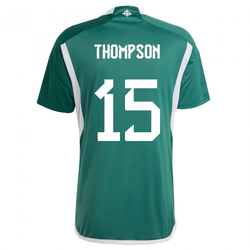 Herren Nordirland Jordan Thompson #15 Grün Heimtrikot Trikot 24-26 T-Shirt