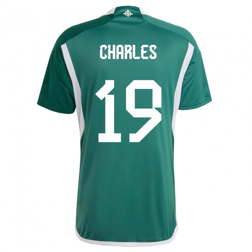 Herren Nordirland Shea Charles #19 Grün Heimtrikot Trikot 24-26 T-Shirt