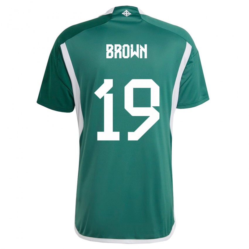 Herren Nordirland Sean Brown #19 Grün Heimtrikot Trikot 24-26 T-Shirt