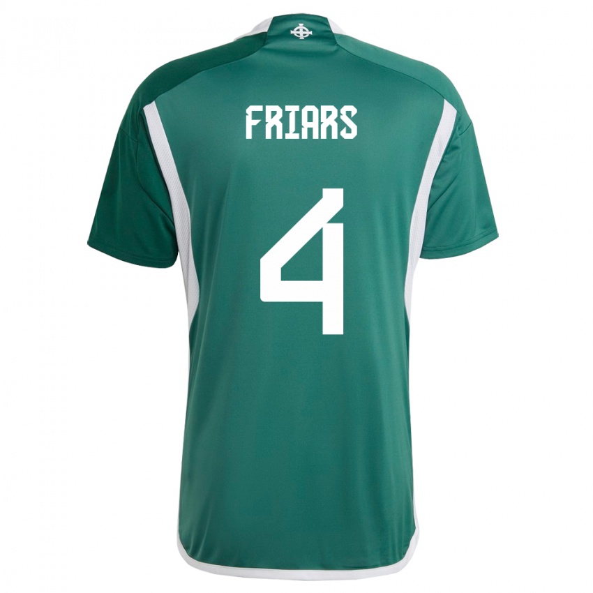 Herren Nordirland Alfie Friars #4 Grün Heimtrikot Trikot 24-26 T-Shirt