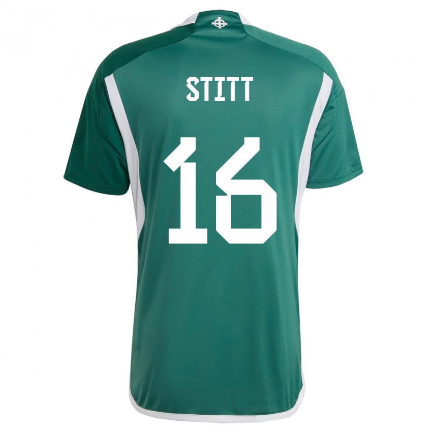 Herren Nordirland Dylan Stitt #16 Grün Heimtrikot Trikot 24-26 T-Shirt