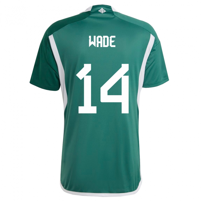 Herren Nordirland Lauren Wade #14 Grün Heimtrikot Trikot 24-26 T-Shirt