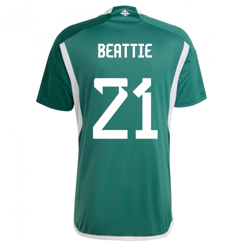 Herren Nordirland Kerry Beattie #21 Grün Heimtrikot Trikot 24-26 T-Shirt