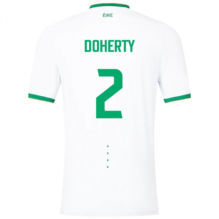 Herren Irische Matt Doherty #2 Weiß Auswärtstrikot Trikot 24-26 T-Shirt