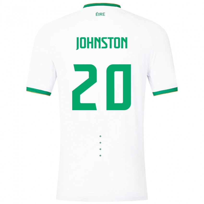 Herren Irische Mikey Johnston #20 Weiß Auswärtstrikot Trikot 24-26 T-Shirt