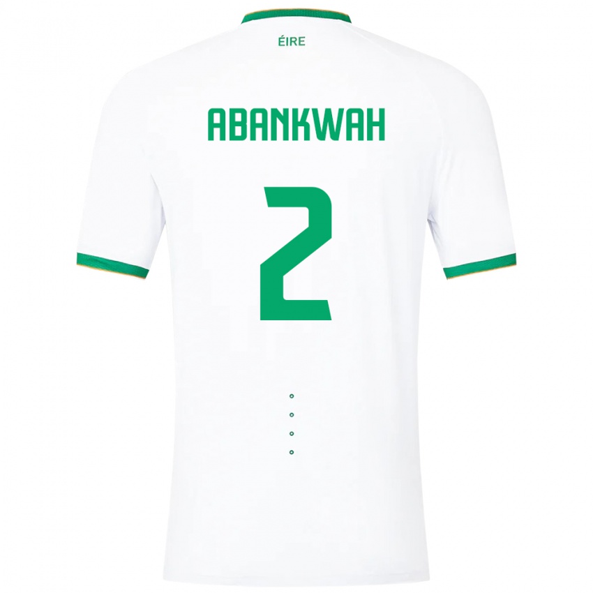 Herren Irische James Abankwah #2 Weiß Auswärtstrikot Trikot 24-26 T-Shirt